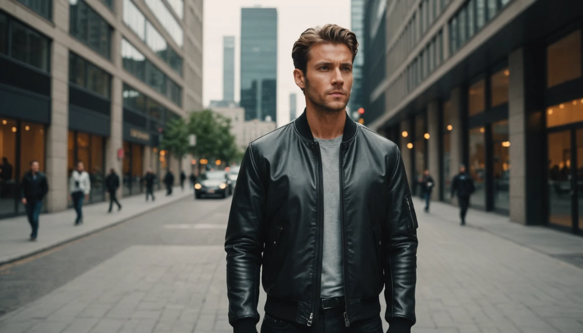 bombers homme cuir