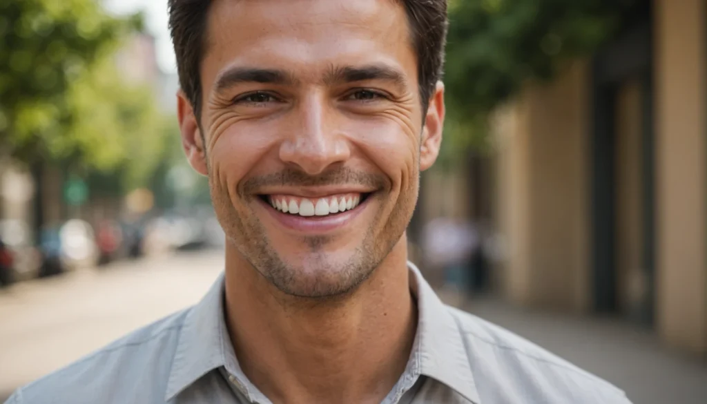 dentition parfaite homme