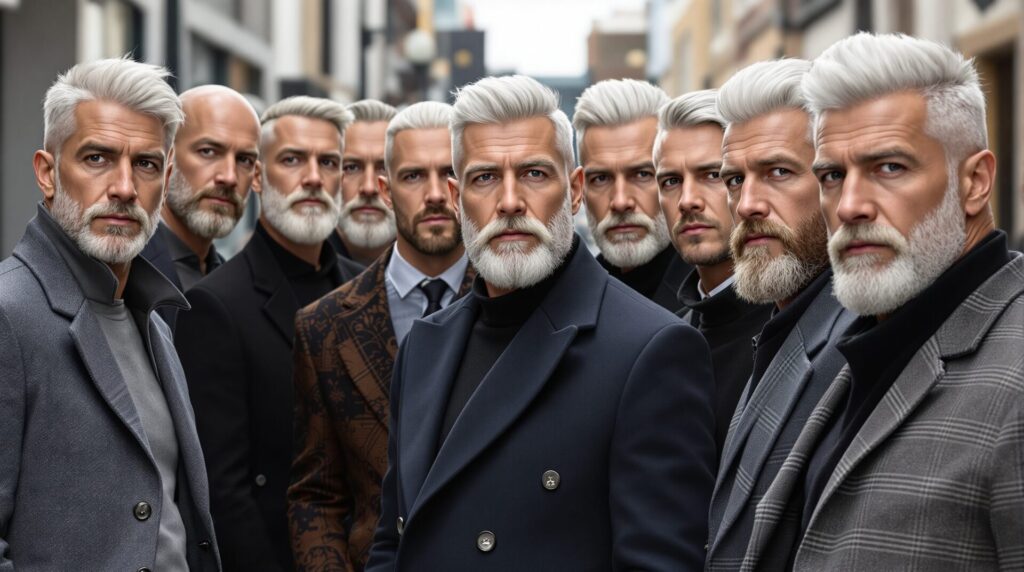 coupe de cheveux blancs homme