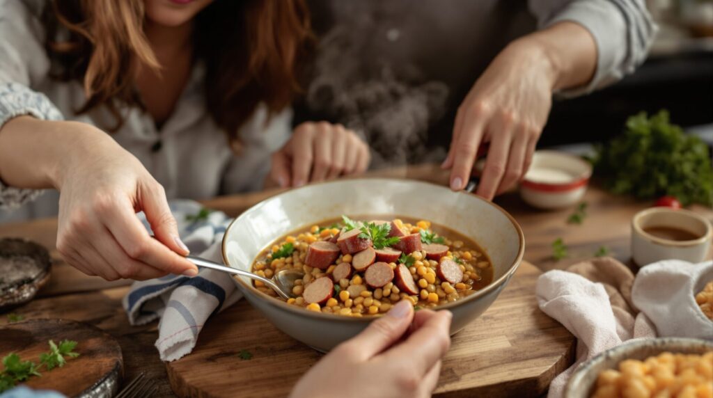 lentilles saucisses facile