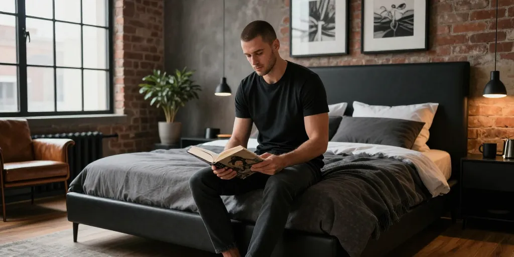 chambre masculine chic