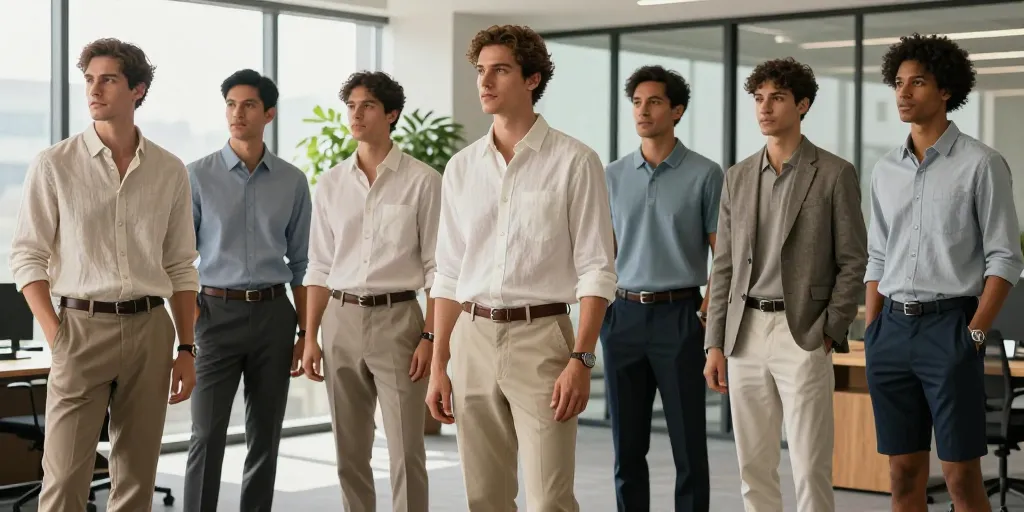 tenue travail été homme