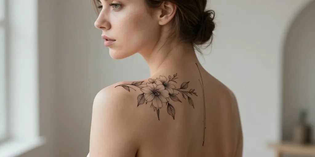 tatouage dos femme